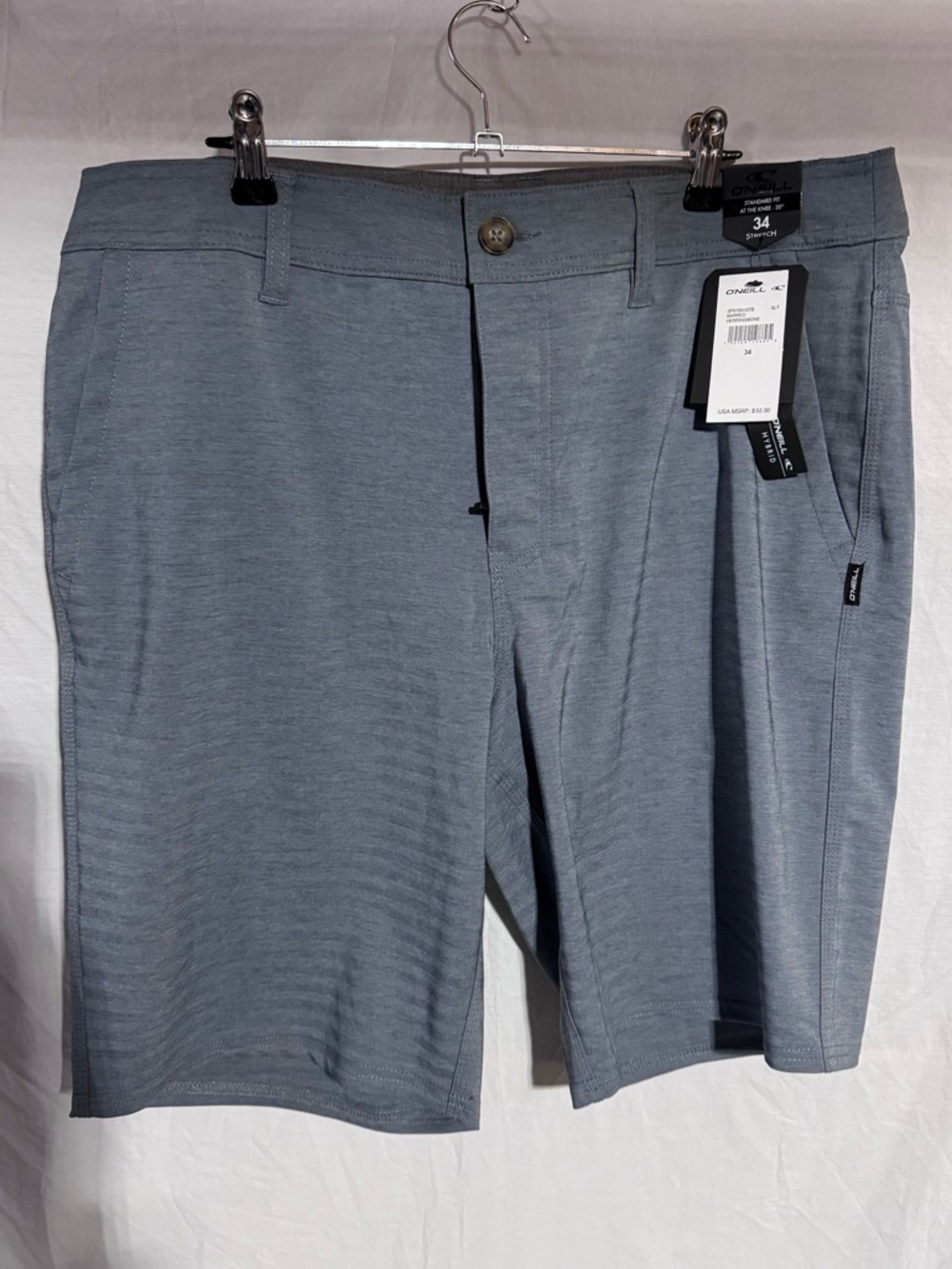 NWT O’Neill hybrid mens shorts in gray Size 34